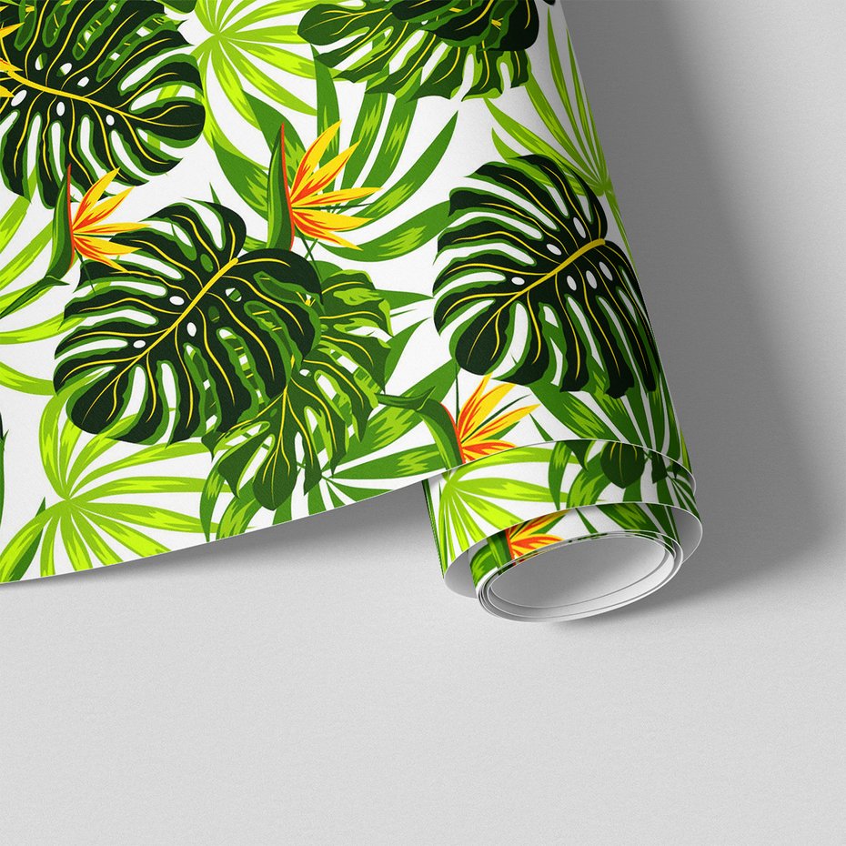 Tapeta - liście, kwiaty, tropiki