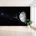 Fototapeta - kosmos, księżyc, gwiazdy
