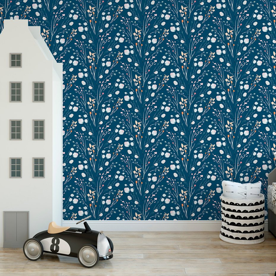 Tapeta - kwiaty, gałązki, natura