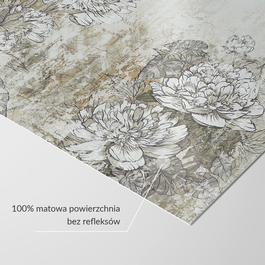 Fototapeta - loft, kwiaty, mural