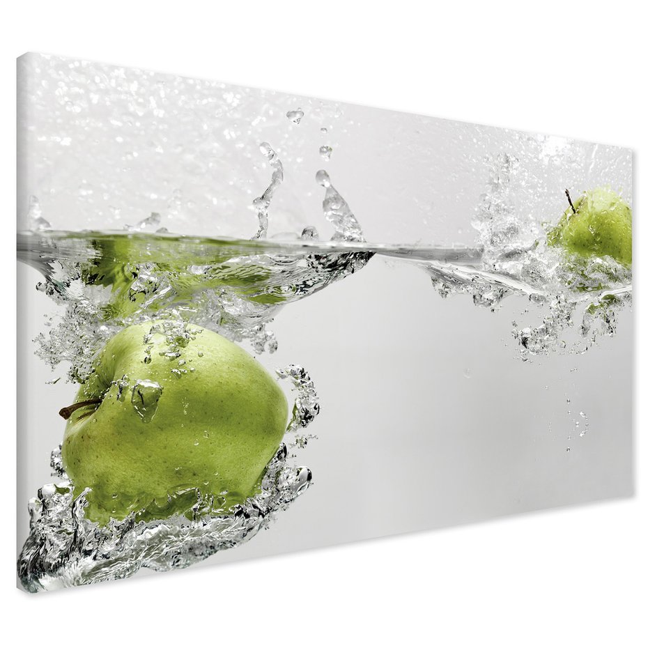 Obraz na płótnie - jabłka, woda, świeżość
