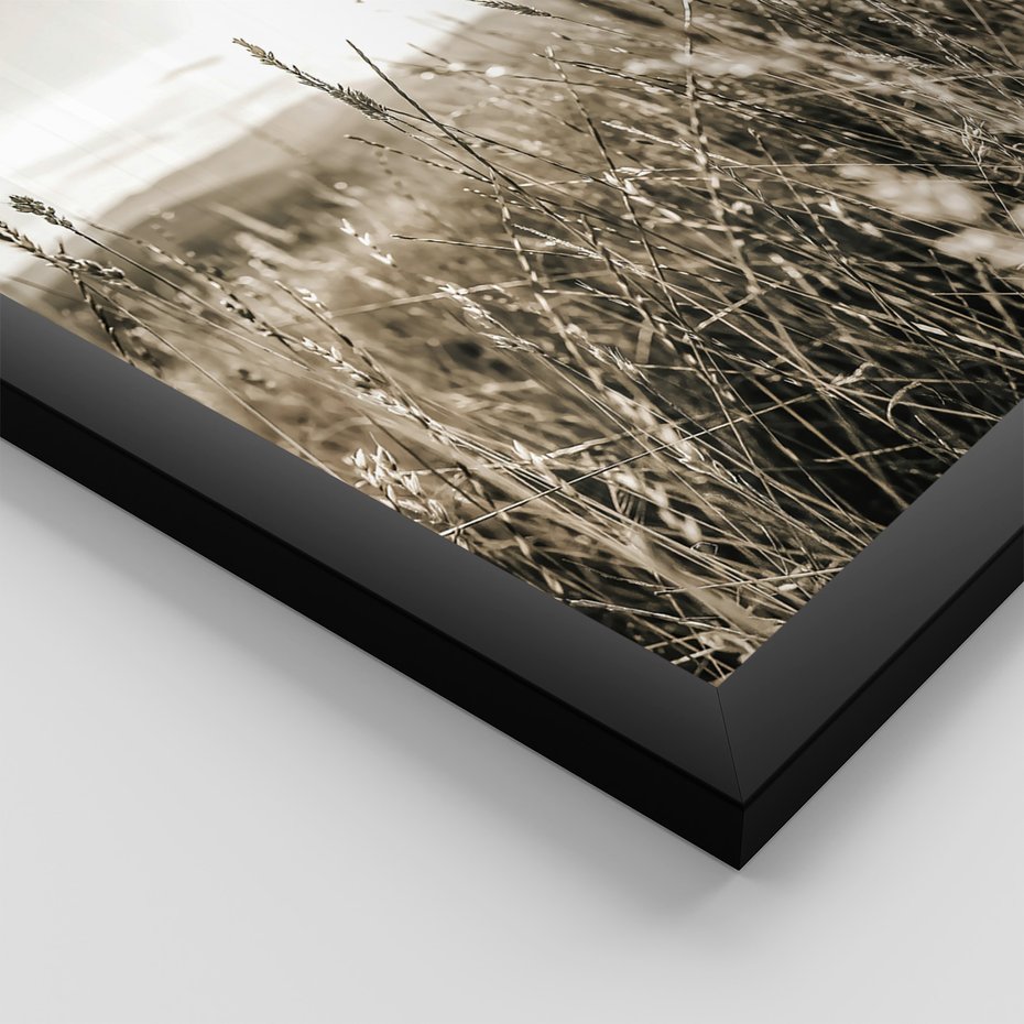 Zestaw obrazy w ramie, plakaty - wieś, natura, budynki - rama czarna