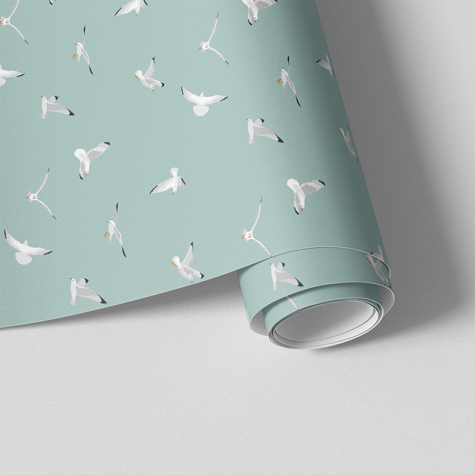 Tapeta - mewy, ptaki, morze