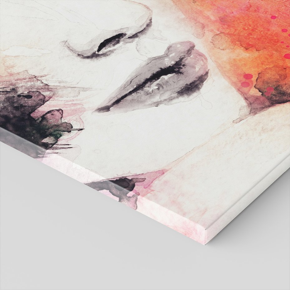 Obraz na płótnie - portret, akwarela, kobieta