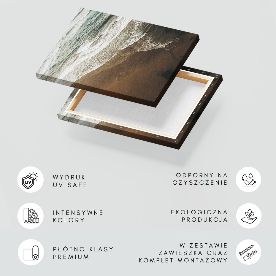 Obraz na płótnie - plaża, morze, fale