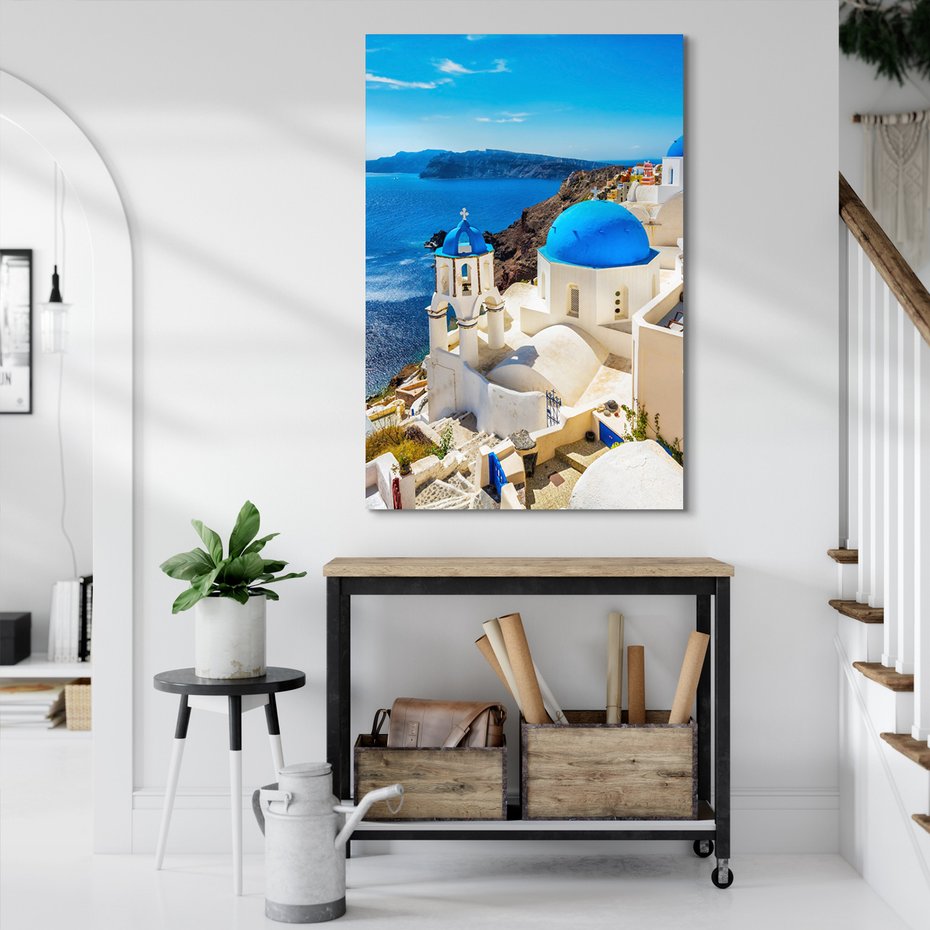 Obraz na płótnie - Grecja, Santorini, morze