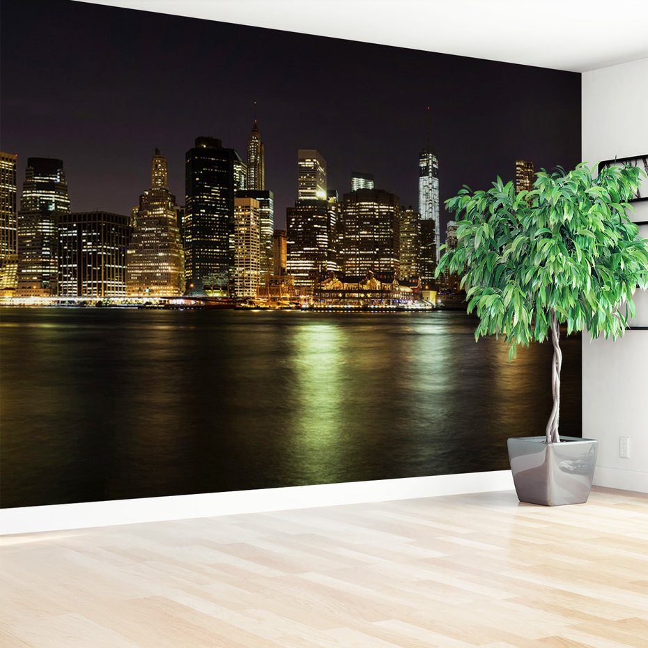 Fototapeta - miasto, noc, budynki