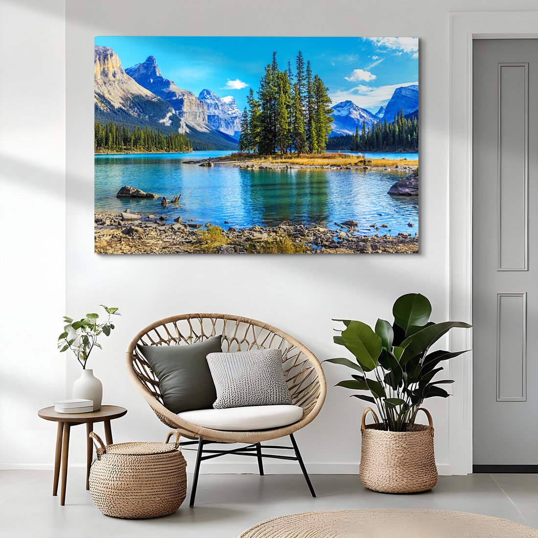 Obraz na płótnie - góry, jezioro, lasy