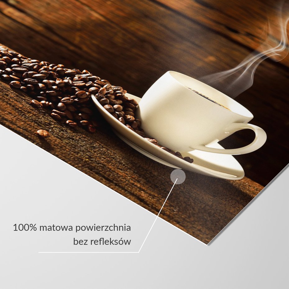 Fototapeta - kawa, ziarna, filiżanka