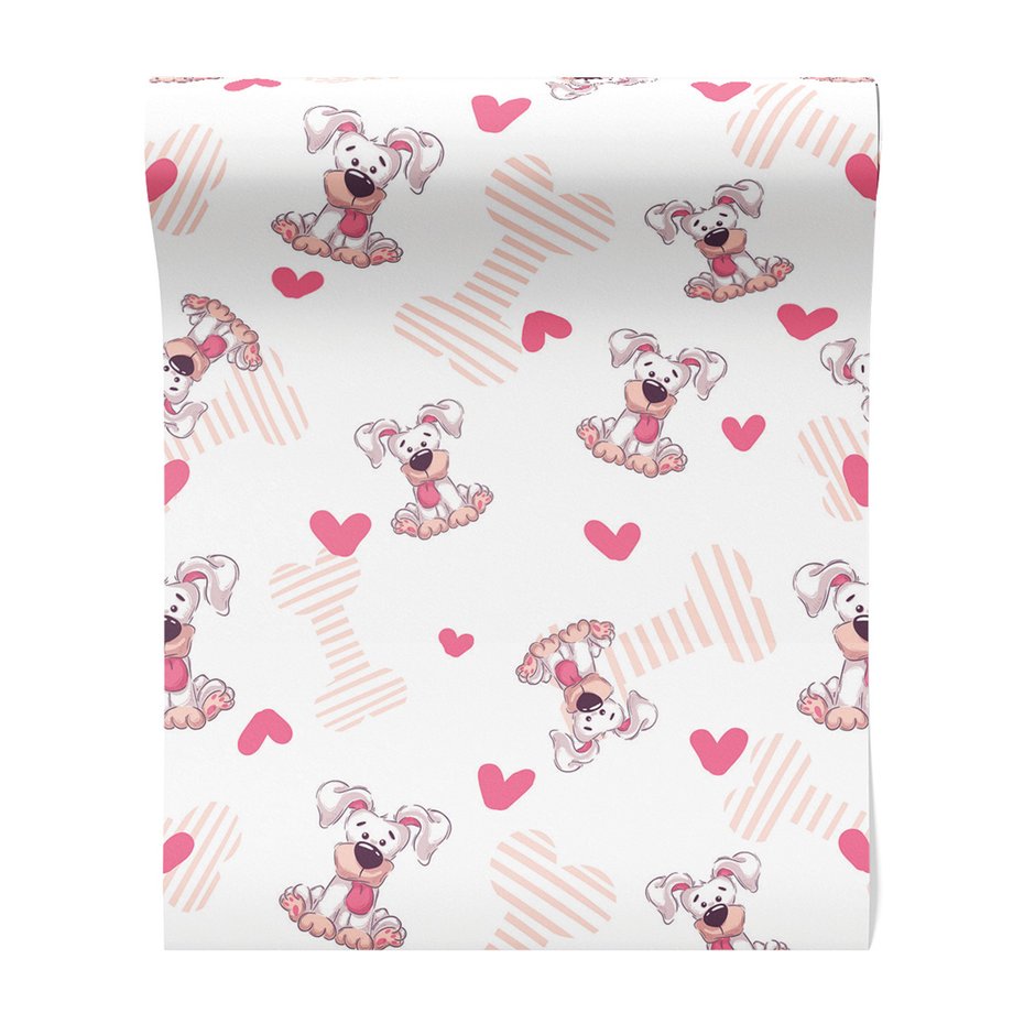 Tapeta - dziecięca, pies, kość, serce