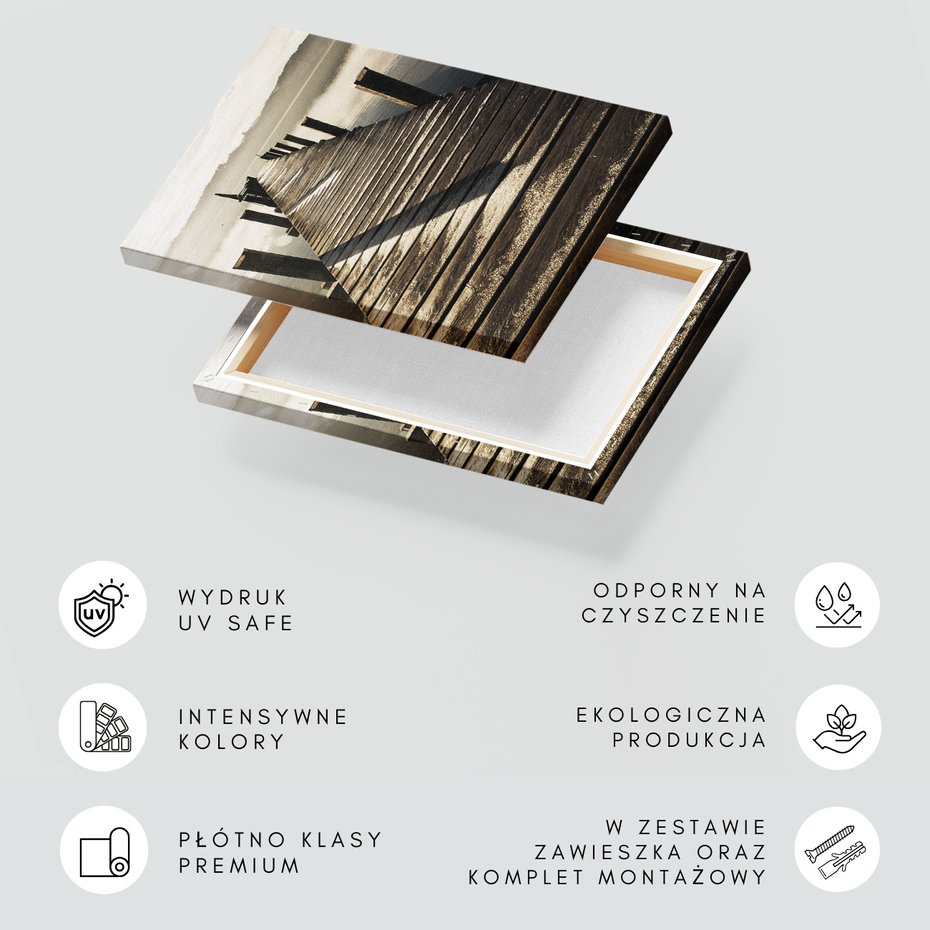 Obraz na płótnie - pomost, jezioro, woda