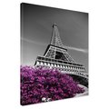 Obraz na płótnie - Wieża Eiffla, Paryż, kwiaty