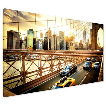 Obraz na płótnie - miasto, most, samochody