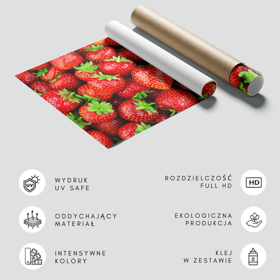 Fototapeta - truskawki, owoce, czerwone