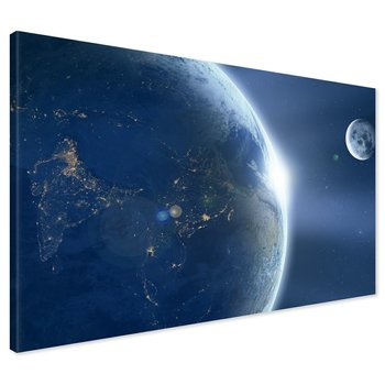 Obraz na płótnie - ziemia, kosmos, księżyc