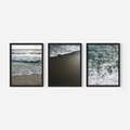 Zestaw obrazy w ramie, plakaty - morze, woda, plaża - rama czarna