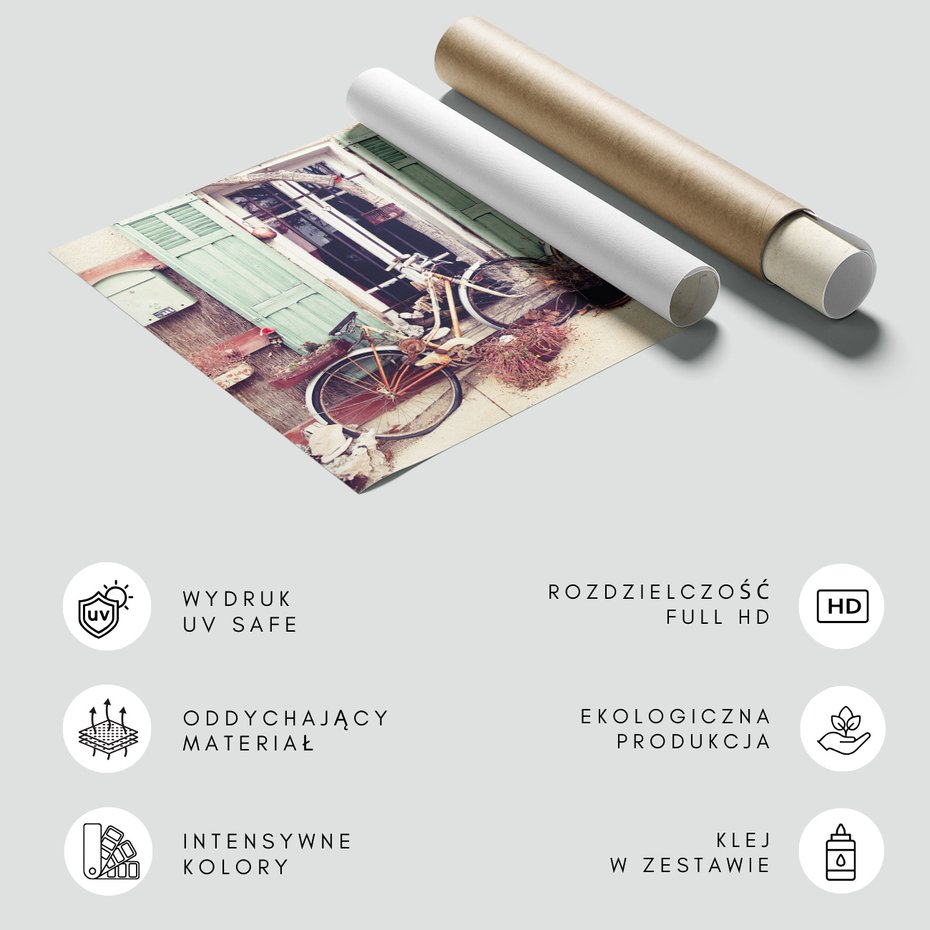 Fototapeta - rowery, okno, dekoracja