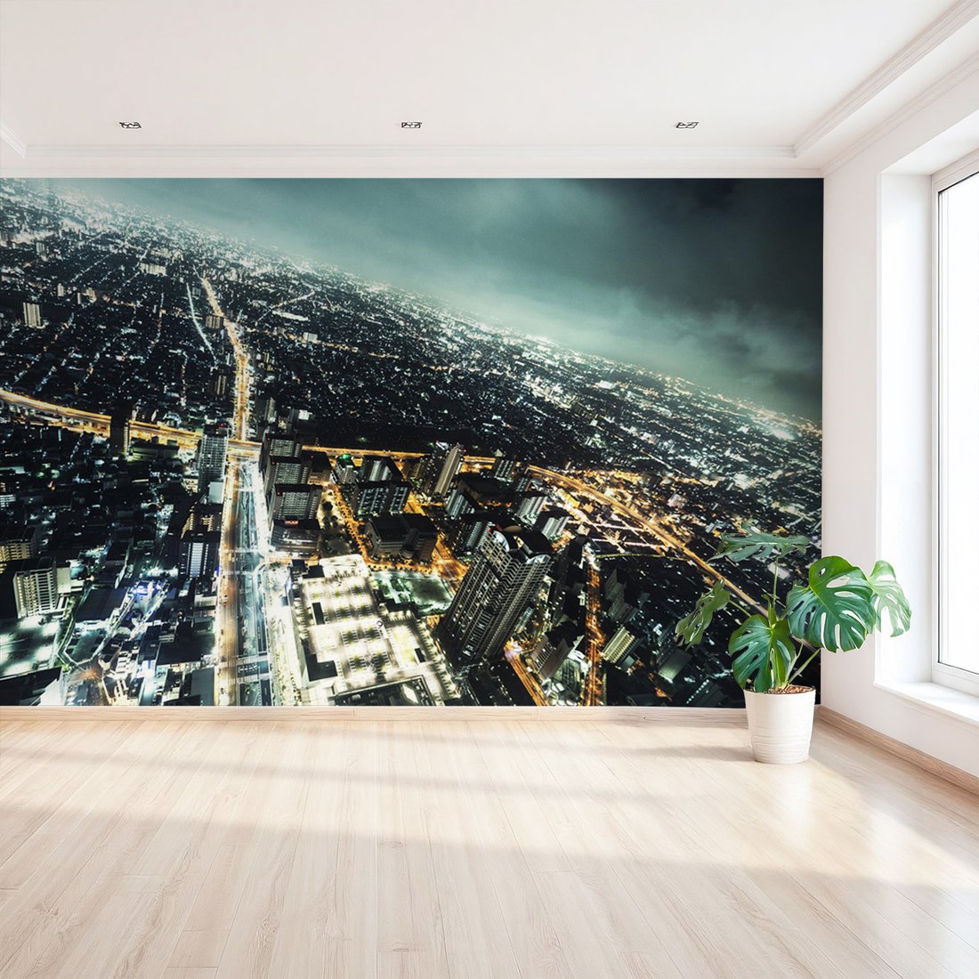 Fototapeta - miasto, noc, światła