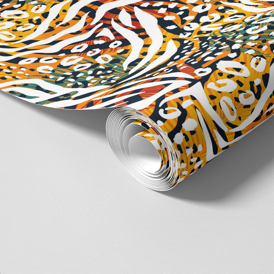 Tapeta - panterka, zebra, abstrakcja