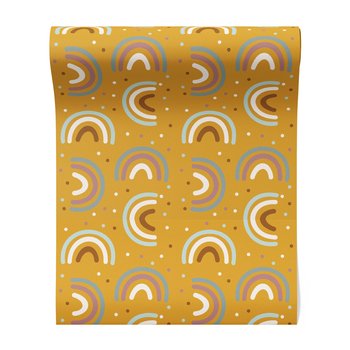 Tapeta - dziecięca, łuk, kropki, tło