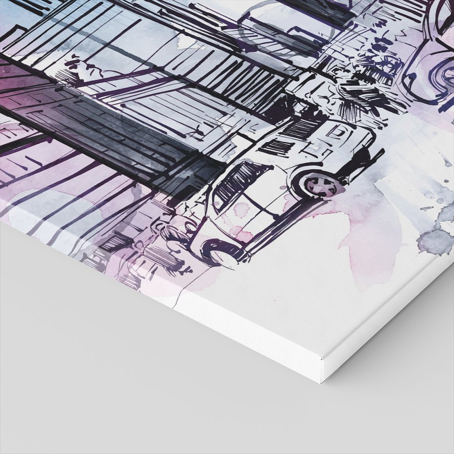 Obraz na płótnie - miasto, ulica, samochody