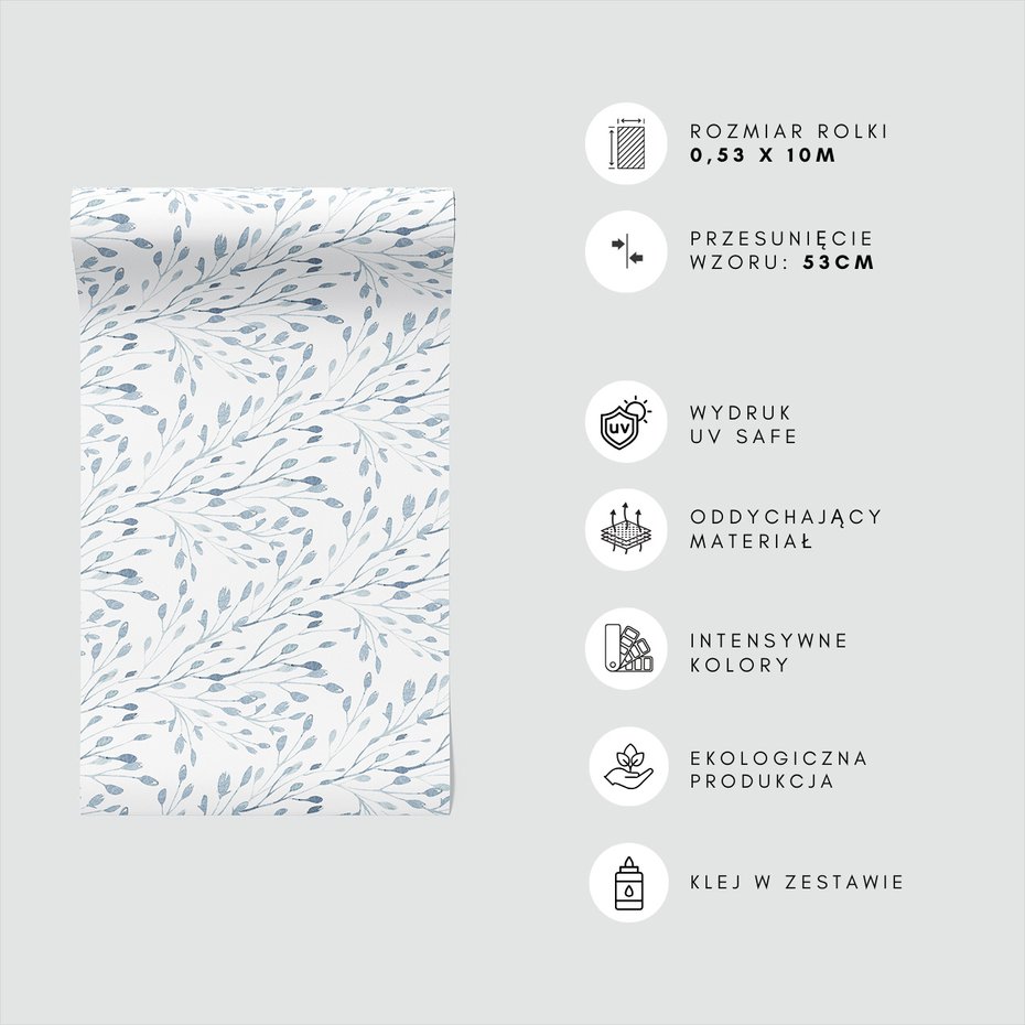 Tapeta - gałązka, liście, wzór