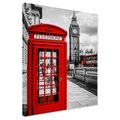 Obraz na płótnie - Londyn, budka telefoniczna, Big Ben