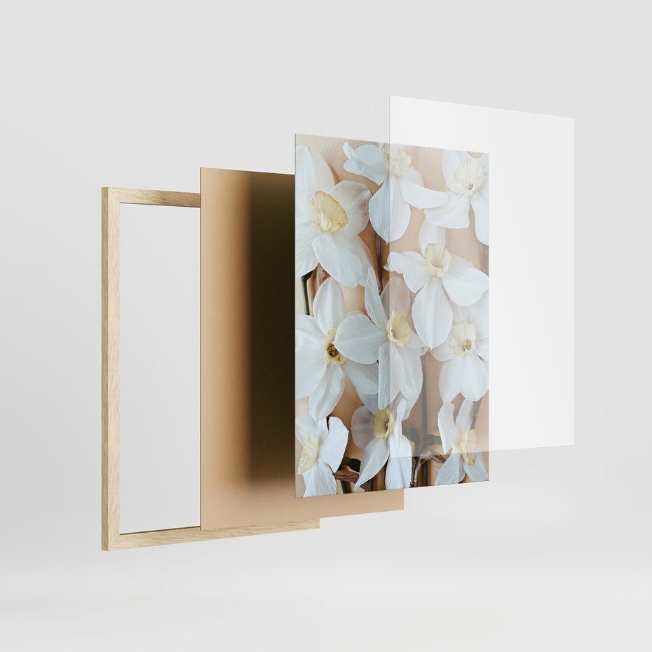Zestaw obrazy w ramie, plakaty - kwiaty,róże,perfumy - rama drewno