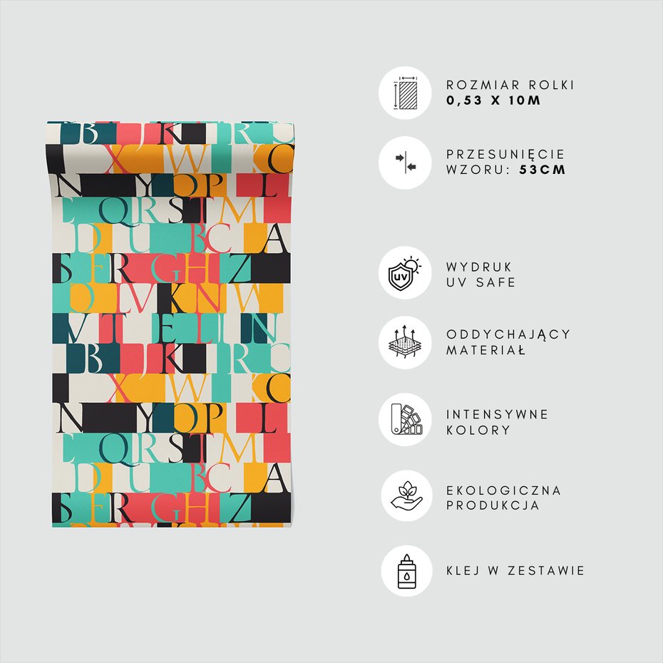 Tapeta - litery, alfabet, bloki