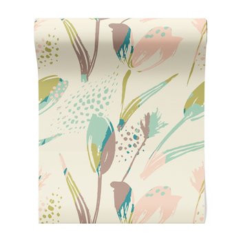 Tapeta - tulipan, liście, pędzle