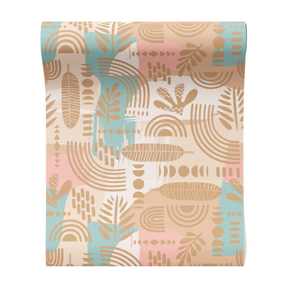 Tapeta - liście, kształty, abstrakcja