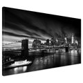 Obraz na płótnie - miasto, most, noc