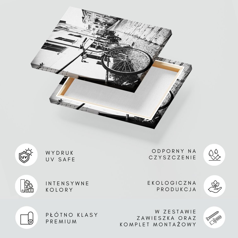 Obraz na płótnie - rowery, ulica, miasto