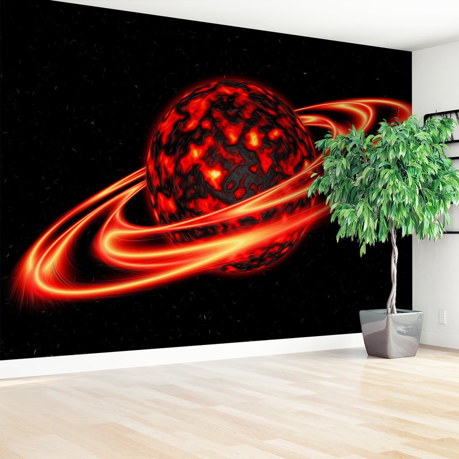 Fototapeta - planeta, kosmos, pierścienie