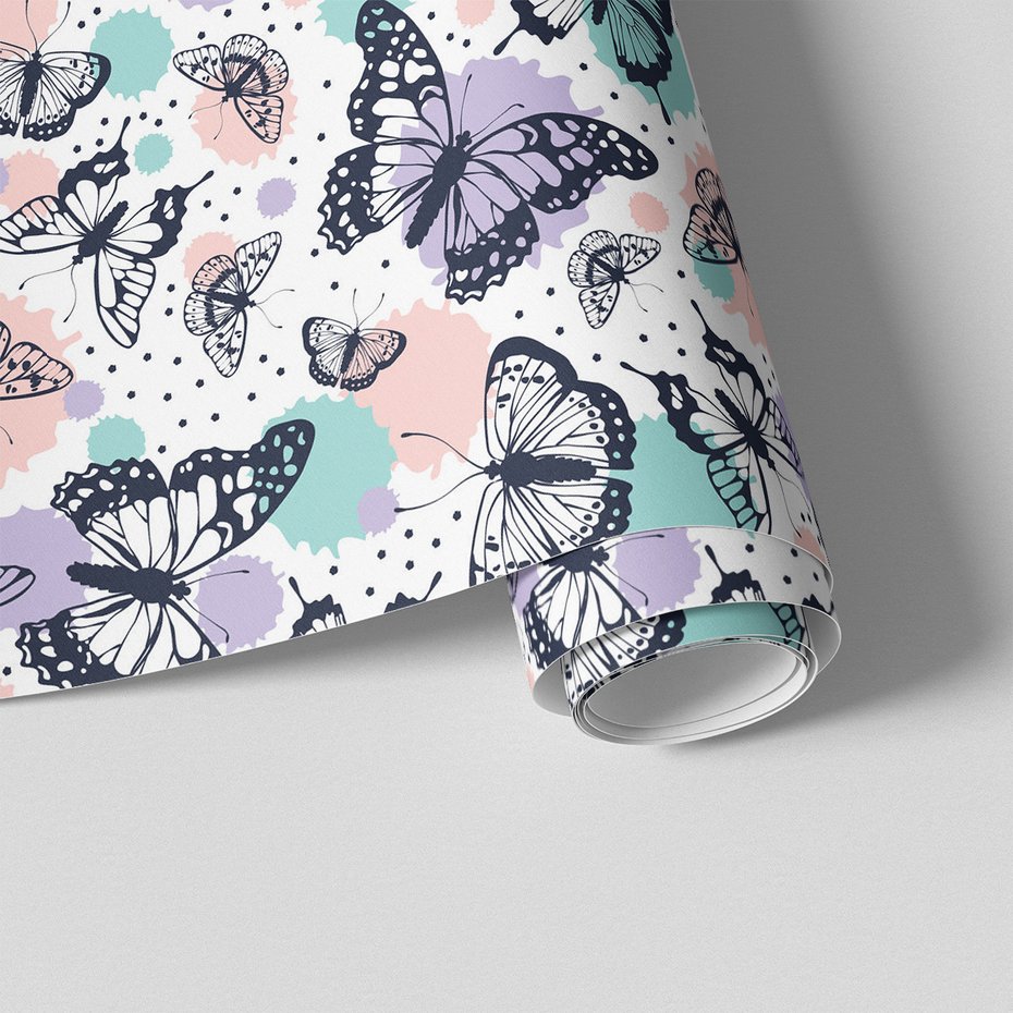 Tapeta - motyle, tło, kropki