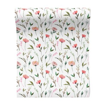 Tapeta - kwiaty, liście, gałązki