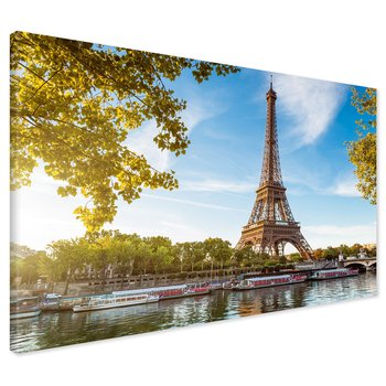 Obraz na płótnie - Wieża Eiffla, Paryż, rzeka