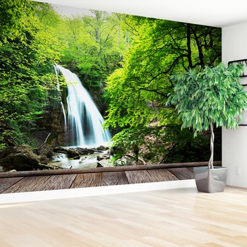 Fototapeta - wodospad, las, natura