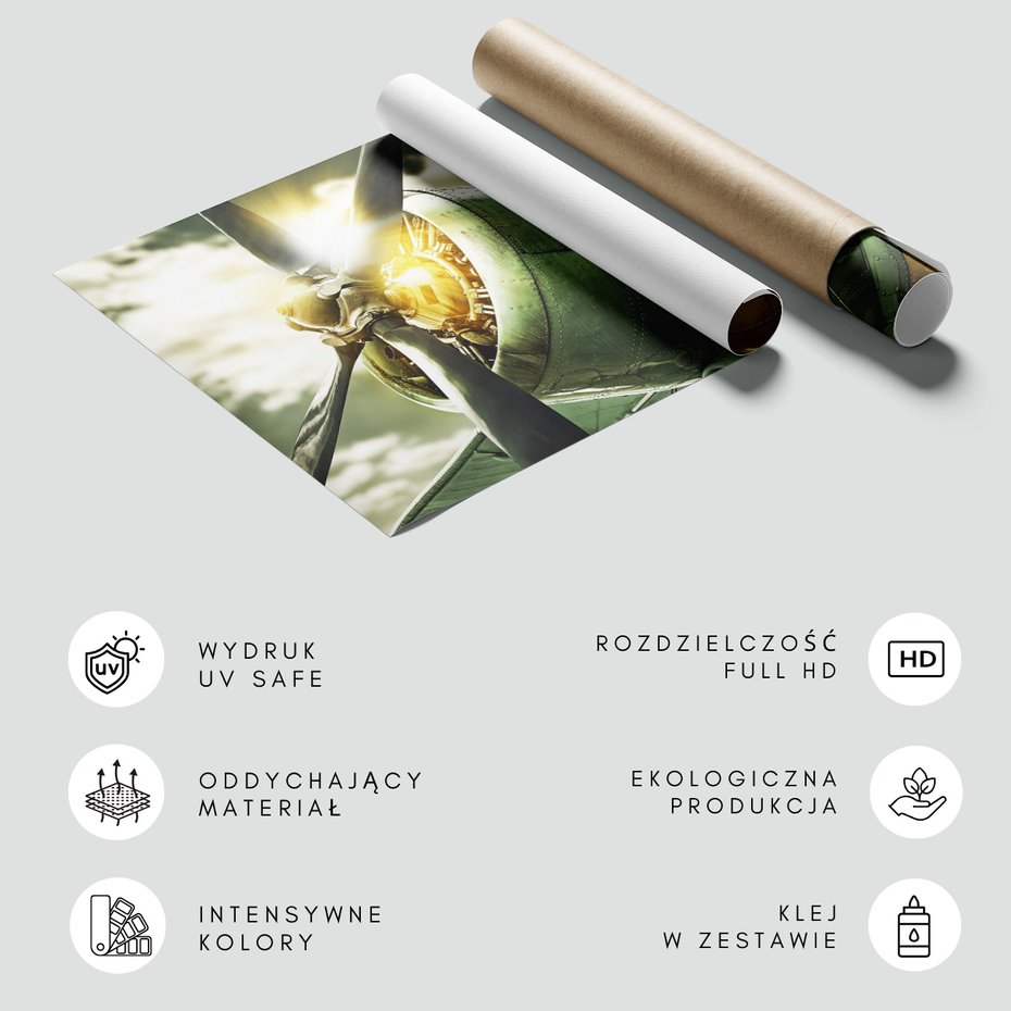 Fototapeta - samolot, silnik, śmigło