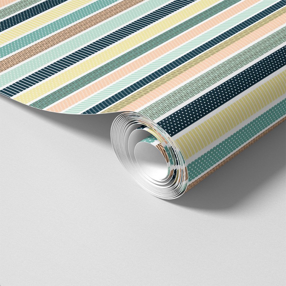 Tapeta - linie, kropki, pasy