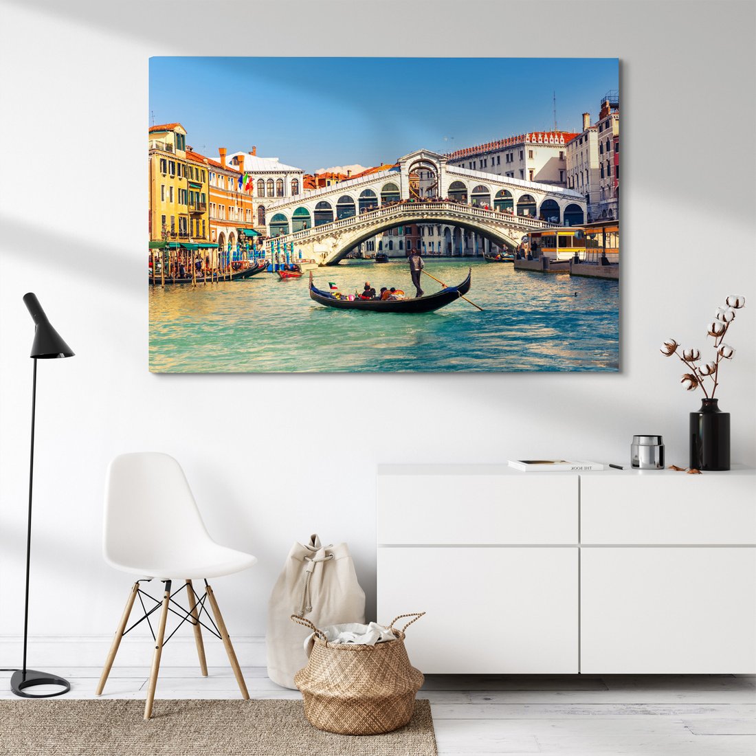Obraz na płótnie - Wenecja, most, gondola