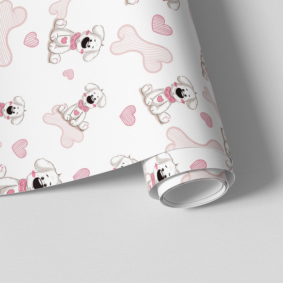 Tapeta - dziecięca, pieski, kości,