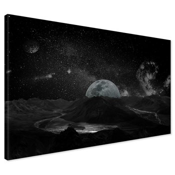 Obraz na płótnie - kosmos, księżyc, krajobraz