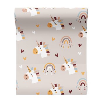 Tapeta - dziecięca, jednorożce, tęcze,