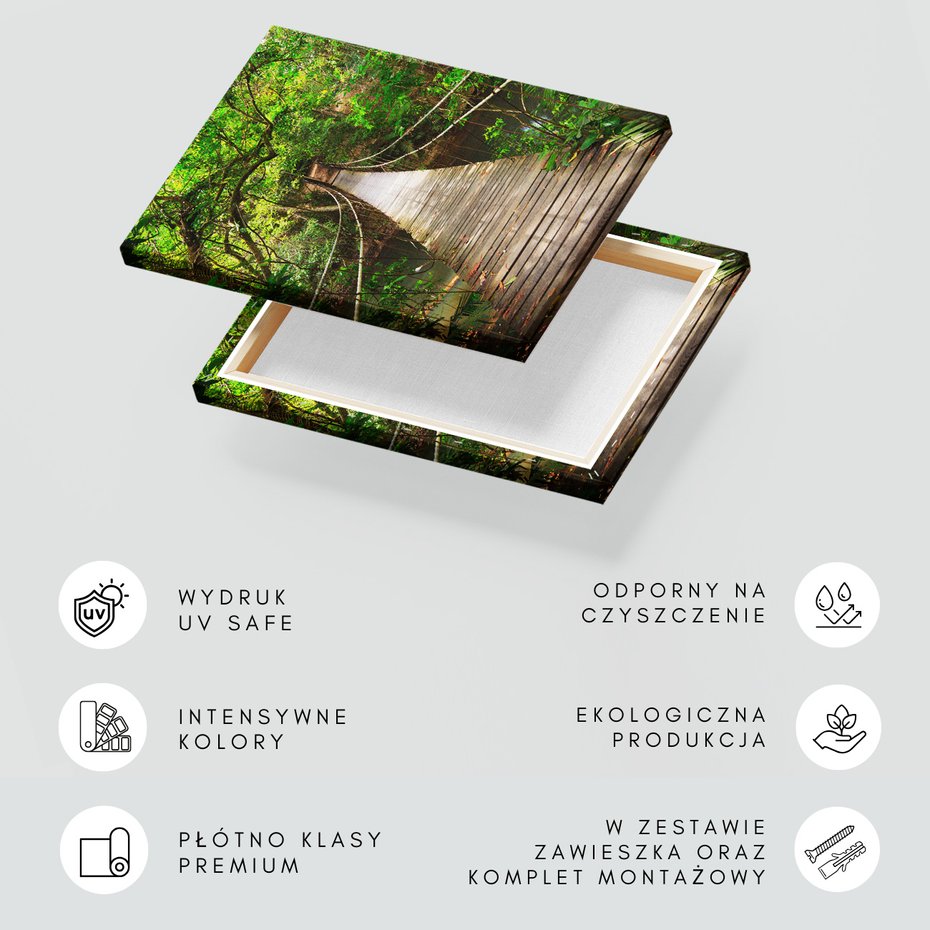 Obraz na płótnie - most, las, natura