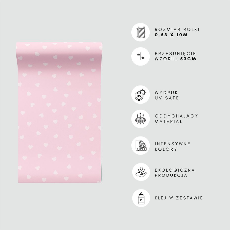 Tapeta - dziecięca, serca, tło,