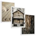 Zestaw obrazy w ramie, plakaty - ziemia, traktor, kora - rama biała