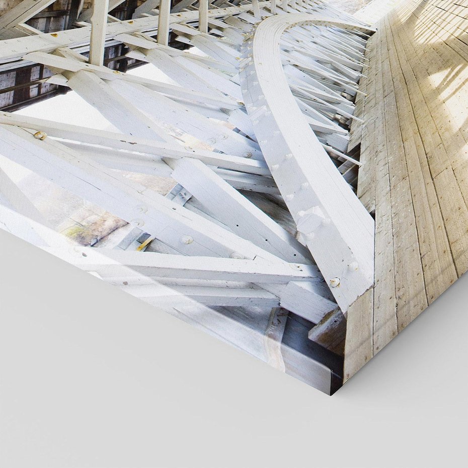 Obraz na płótnie - most kryty, drewno, architektura