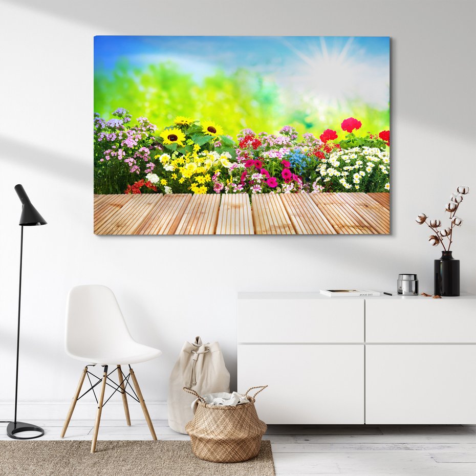 Obraz na płótnie - kwiaty, słoneczniki, ogród