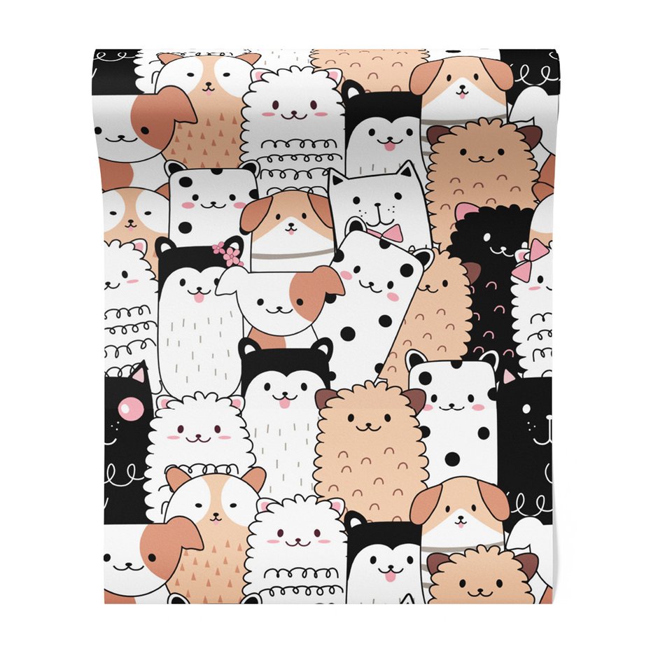 Tapeta - dziecięca, psy, koty,